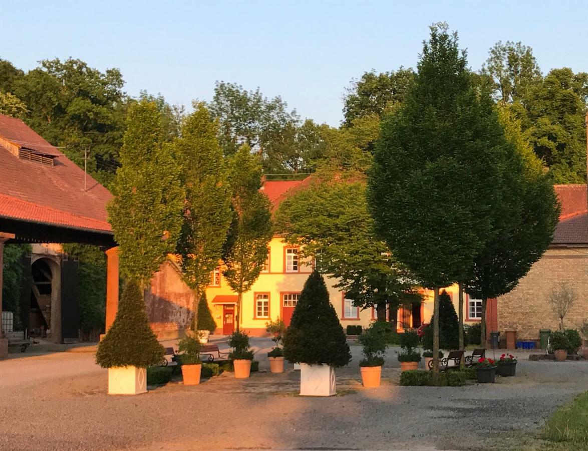 Elegantes Gaesteapartment Verano In Schloss Und Hofgut Langenzell Wiesenbach Buitenkant foto